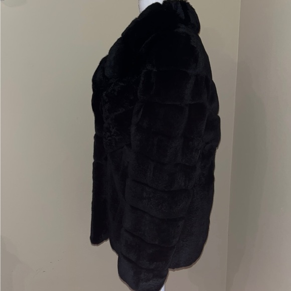 Gorski Fur Jacket Rex Rabbit Black *real fur* notch collar XS - Picture 6 of 16